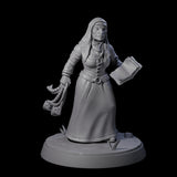 Proselytising Nun Miniature for Dungeons and Dragons, Pathfinder or other TTRPGs