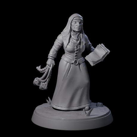 Proselytising Nun Miniature for Dungeons and Dragons, Pathfinder or other TTRPGs