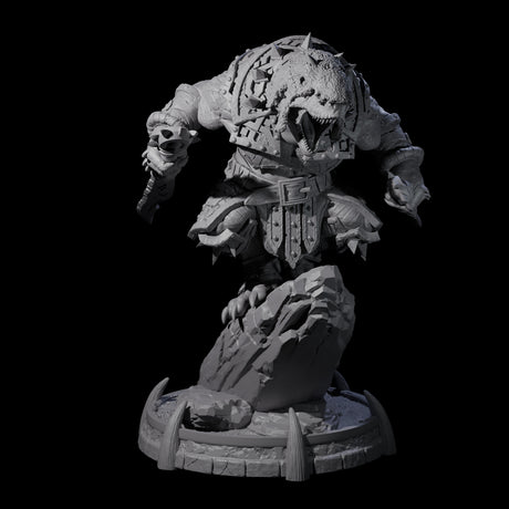 Protective Saurian Warrior A Miniature for Dungeons and Dragons, Pathfinder or other TTRPGs