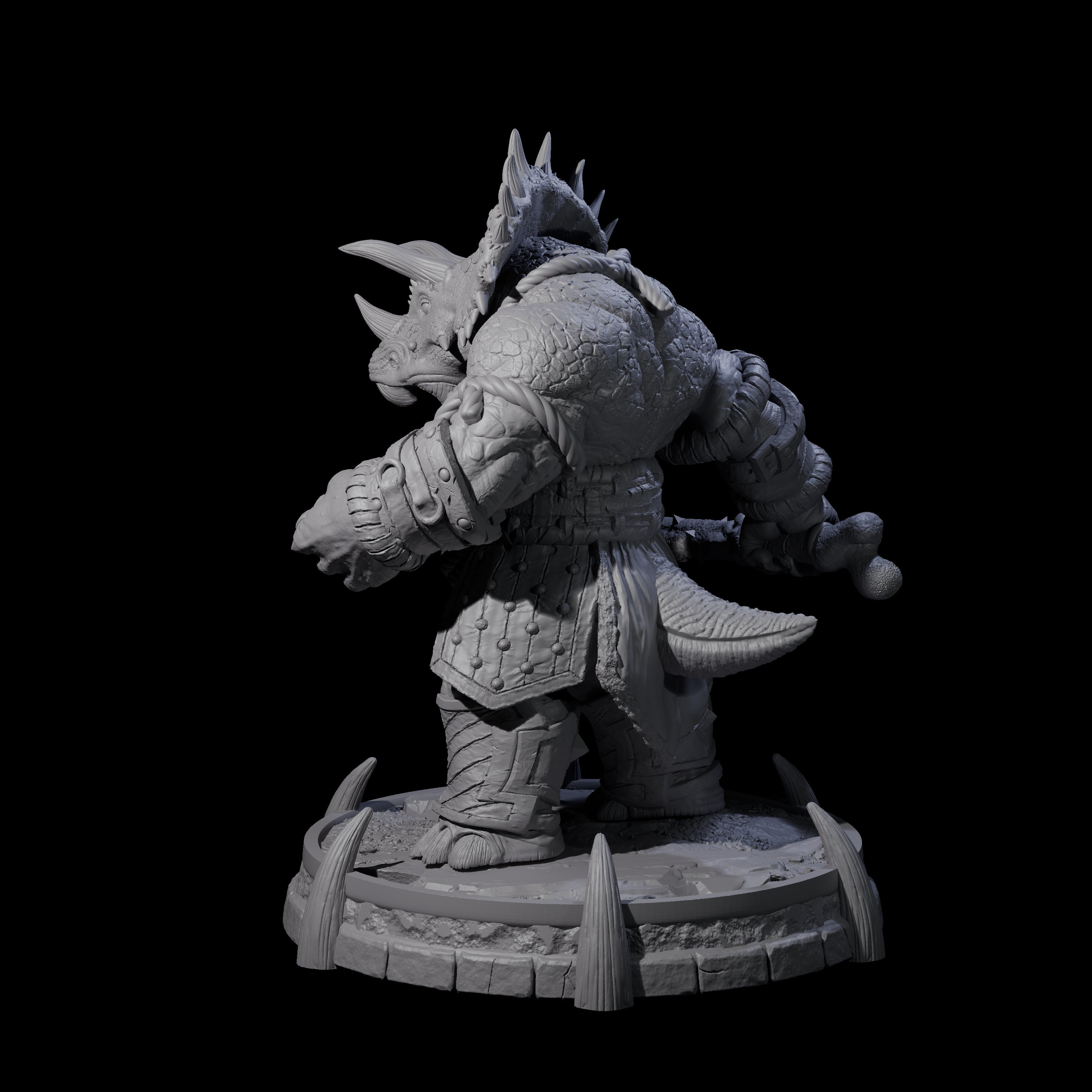 Protective Saurian Warrior D Miniature for Dungeons and Dragons, Pathfinder or other TTRPGs