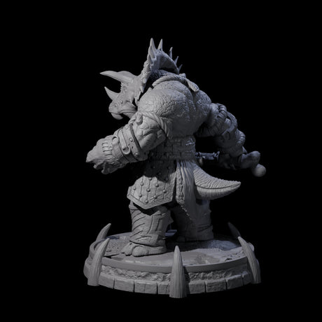 Protective Saurian Warrior D Miniature for Dungeons and Dragons, Pathfinder or other TTRPGs