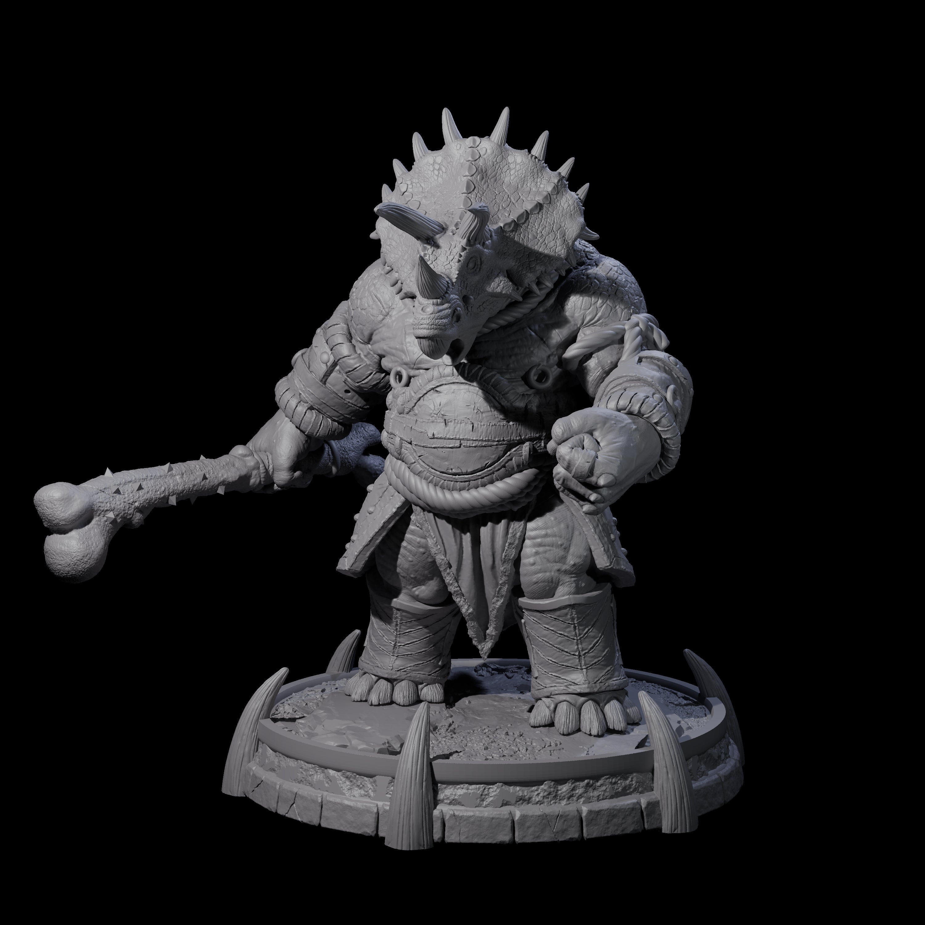 Protective Saurian Warrior D Miniature for Dungeons and Dragons, Pathfinder or other TTRPGs