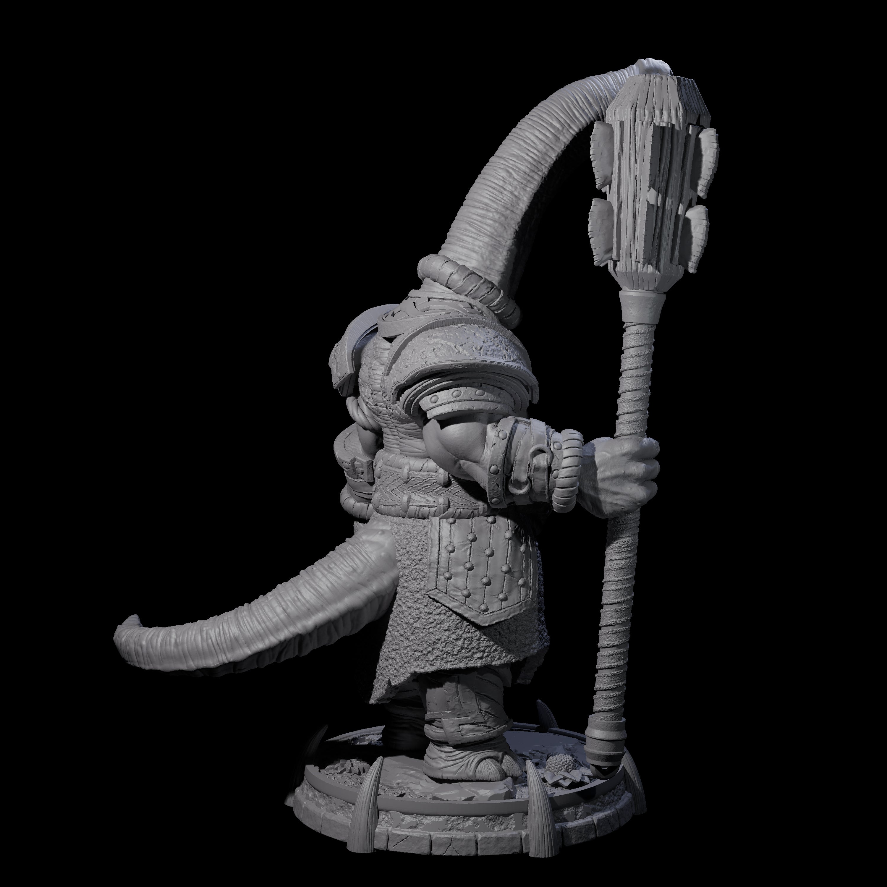 Protective Saurian Warrior E Miniature for Dungeons and Dragons, Pathfinder or other TTRPGs