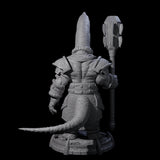 Protective Saurian Warrior E Miniature for Dungeons and Dragons, Pathfinder or other TTRPGs