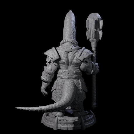Protective Saurian Warrior E Miniature for Dungeons and Dragons, Pathfinder or other TTRPGs