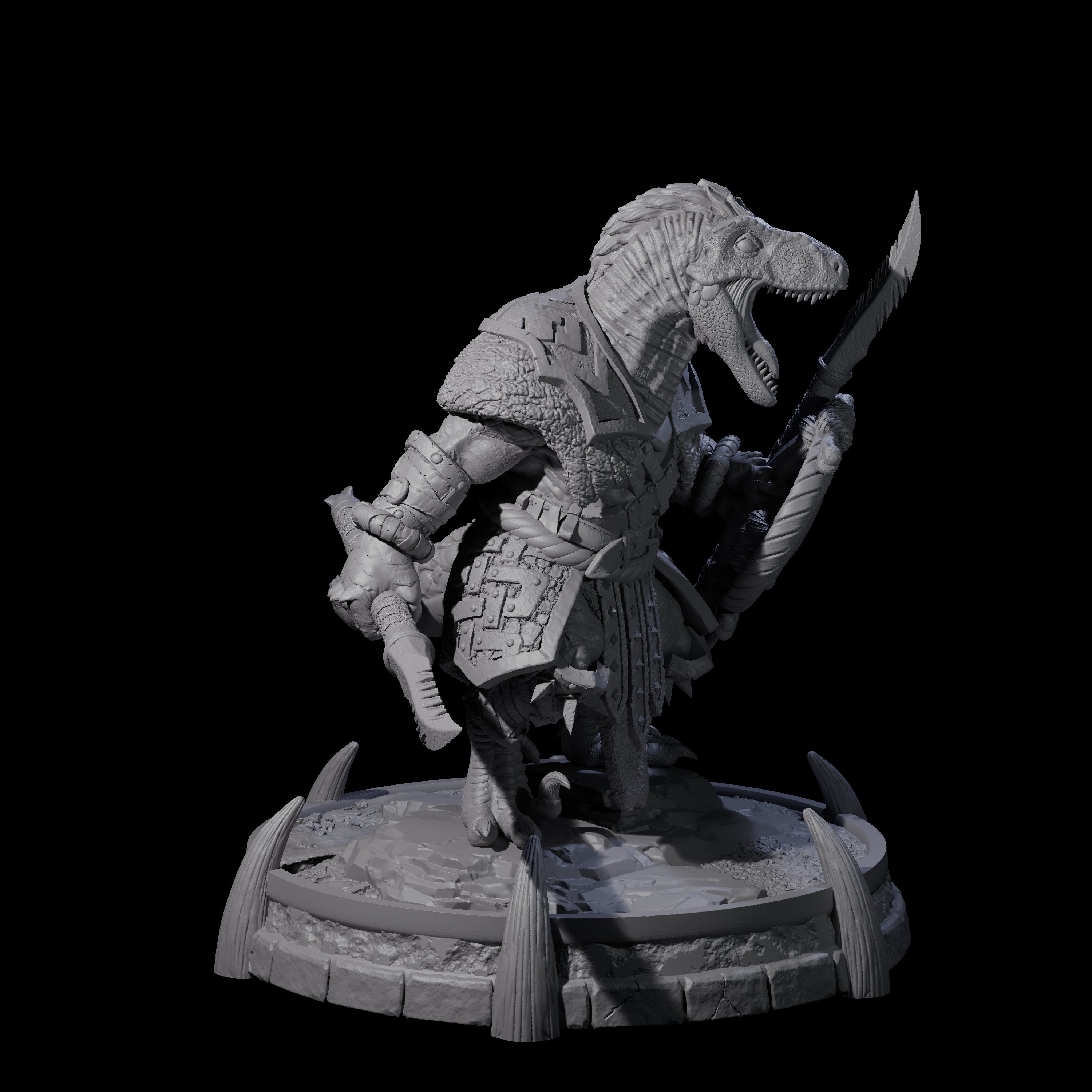 Protective Saurian Warrior G Miniature for Dungeons and Dragons, Pathfinder or other TTRPGs