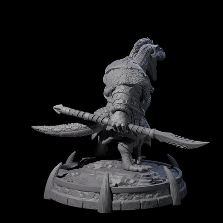 Protective Saurian Warrior G Miniature for Dungeons and Dragons, Pathfinder or other TTRPGs