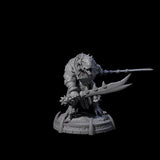 Protective Saurian Warrior J Miniature for Dungeons and Dragons, Pathfinder or other TTRPGs