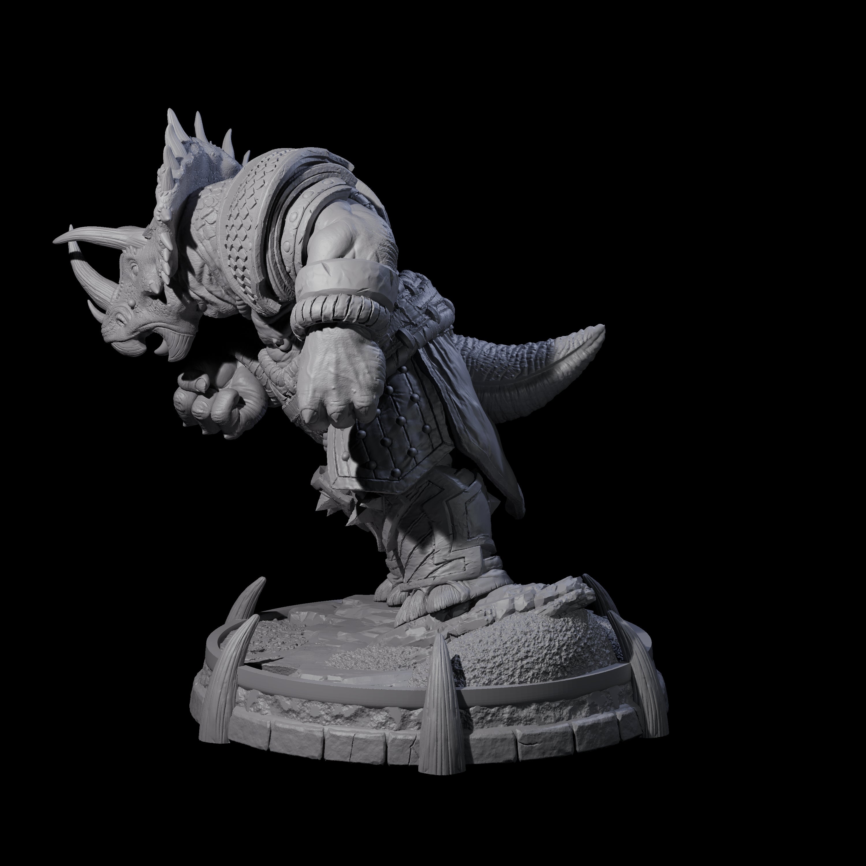 Protective Saurian Warrior K Miniature for Dungeons and Dragons, Pathfinder or other TTRPGs