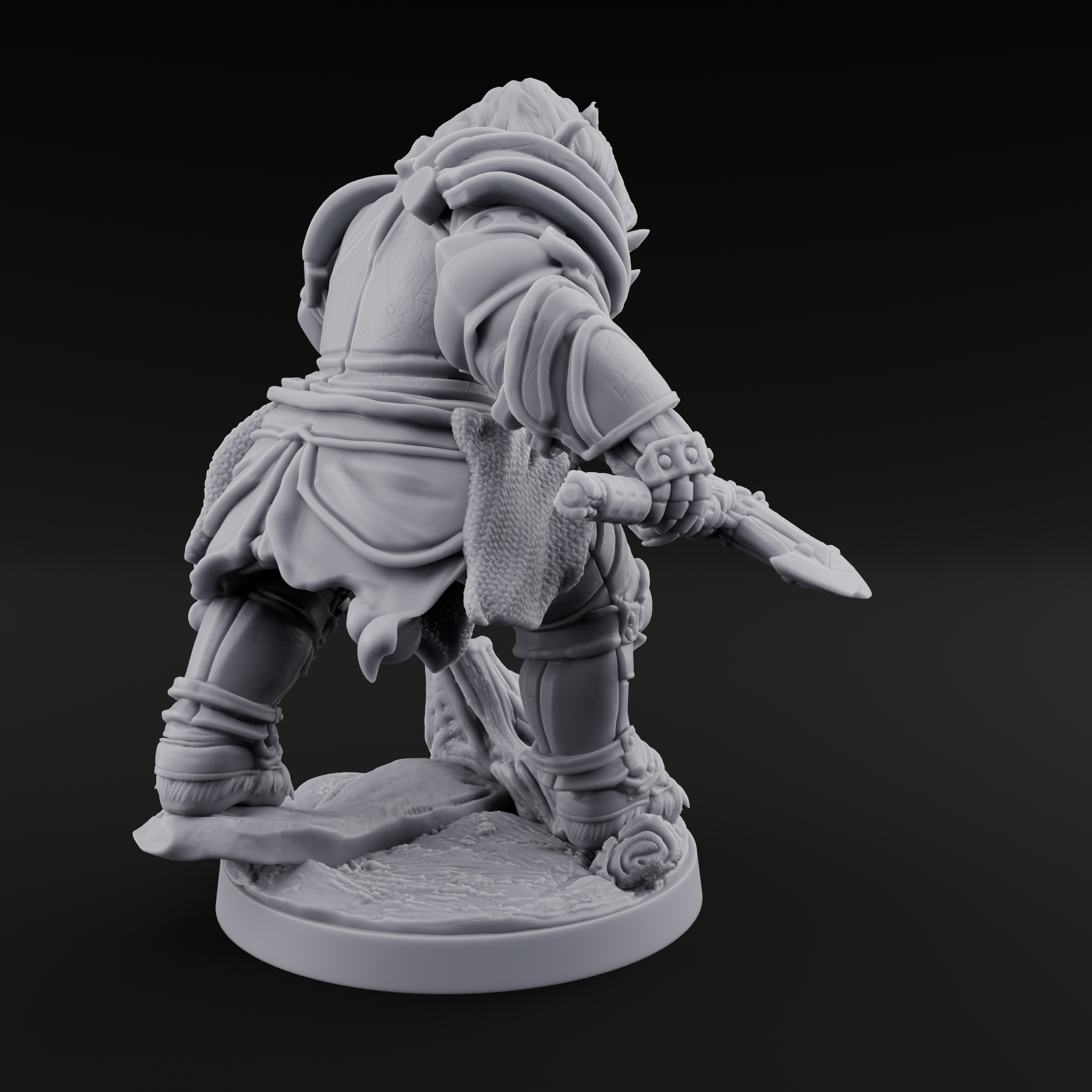 Protective Ursine Knight Miniature for Dungeons and Dragons, Pathfinder or other TTRPGs