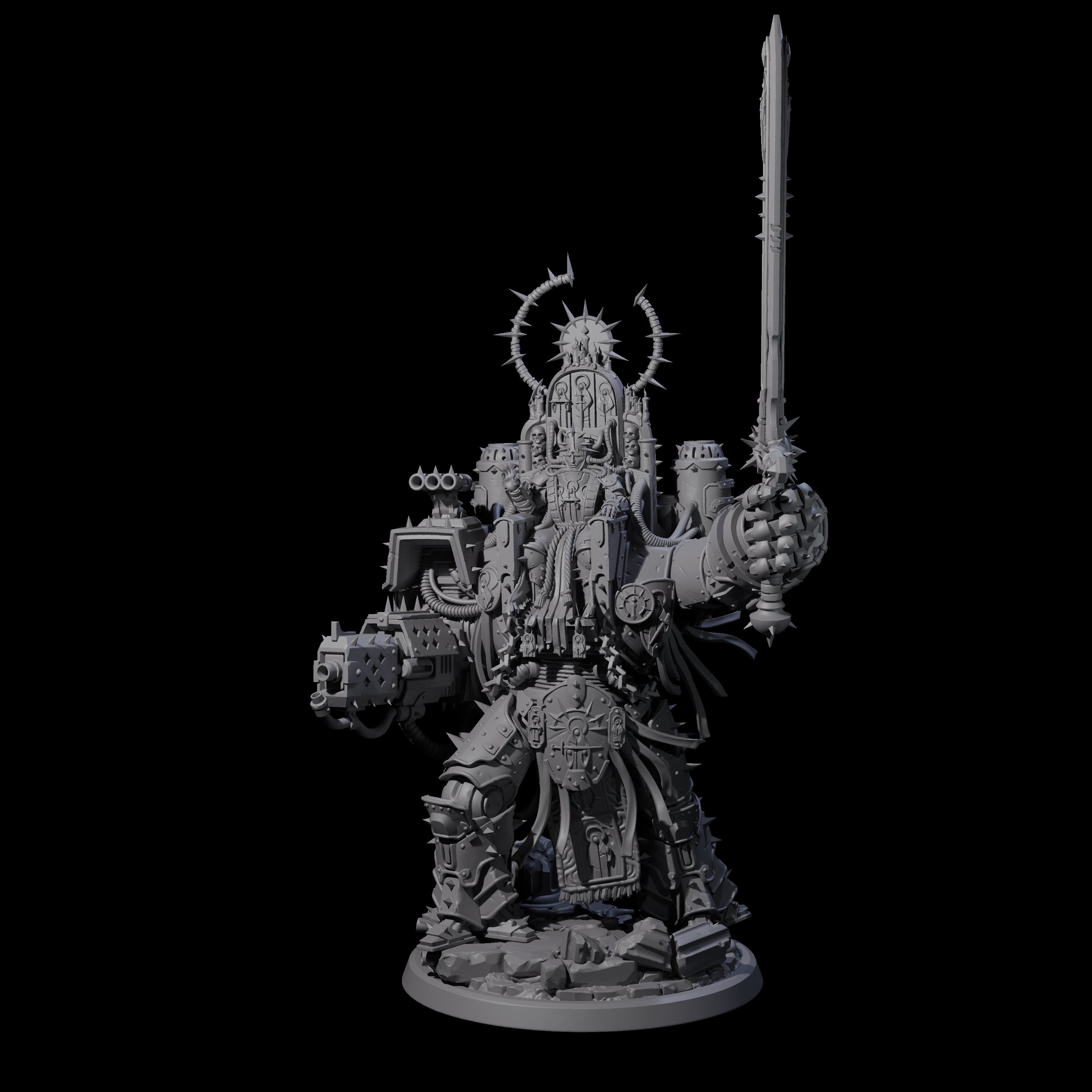 Prothletising Human Tech-Bishop Miniature for Dungeons and Dragons, Pathfinder or other TTRPGs