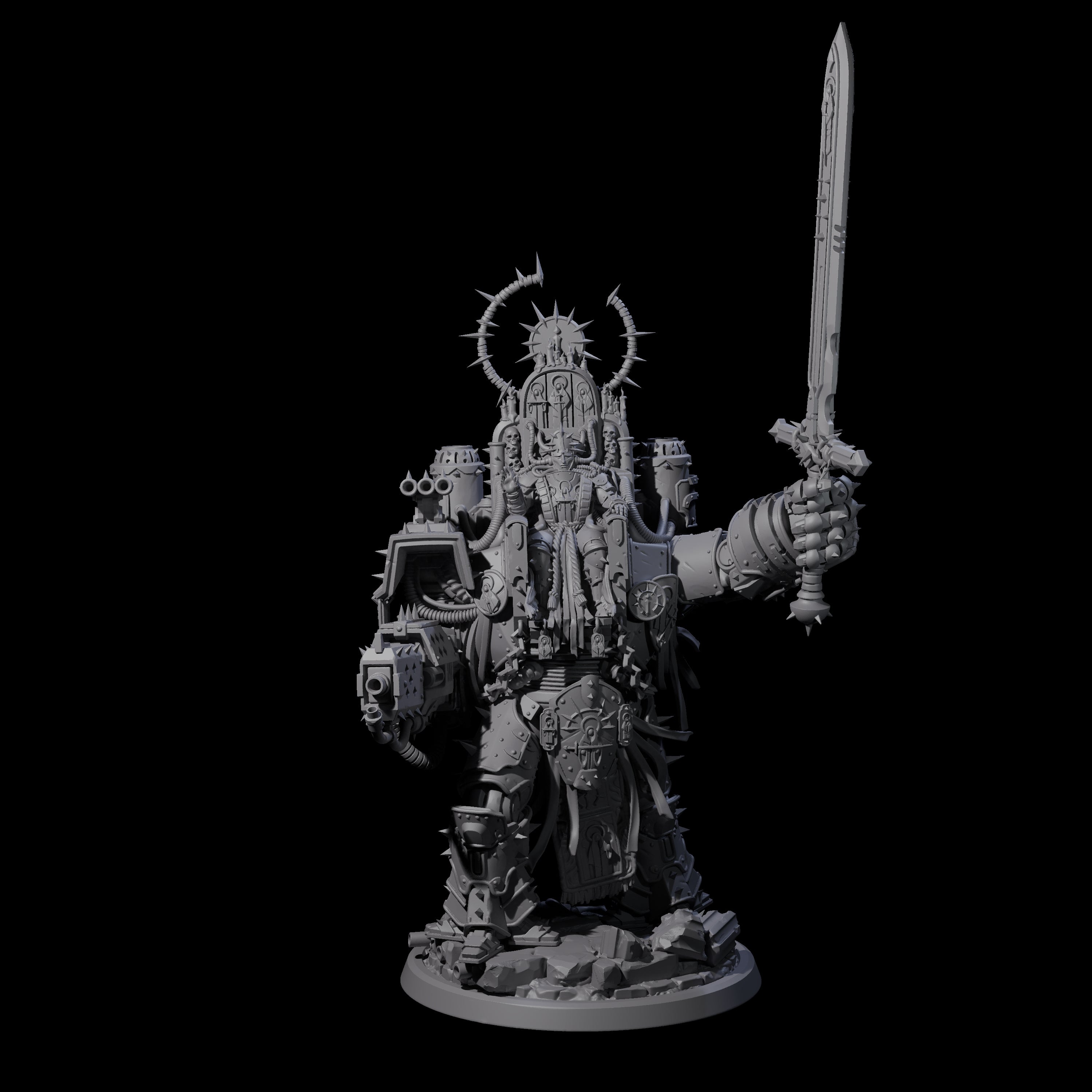 Prothletising Human Tech-Bishop Miniature for Dungeons and Dragons, Pathfinder or other TTRPGs