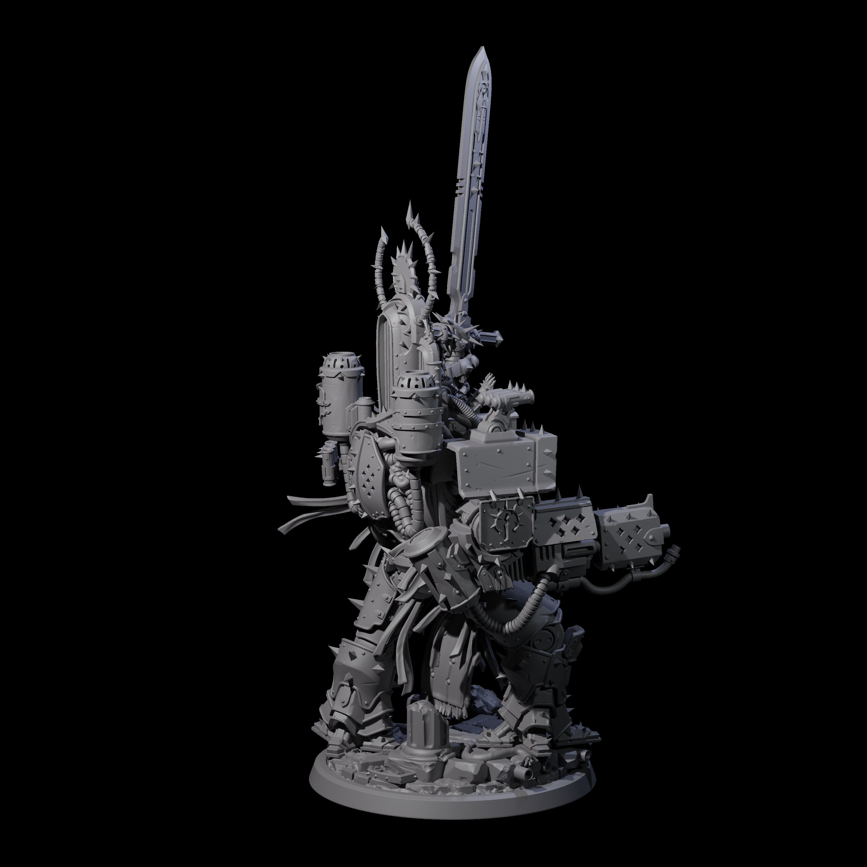 Prothletising Human Tech-Bishop Miniature for Dungeons and Dragons, Pathfinder or other TTRPGs