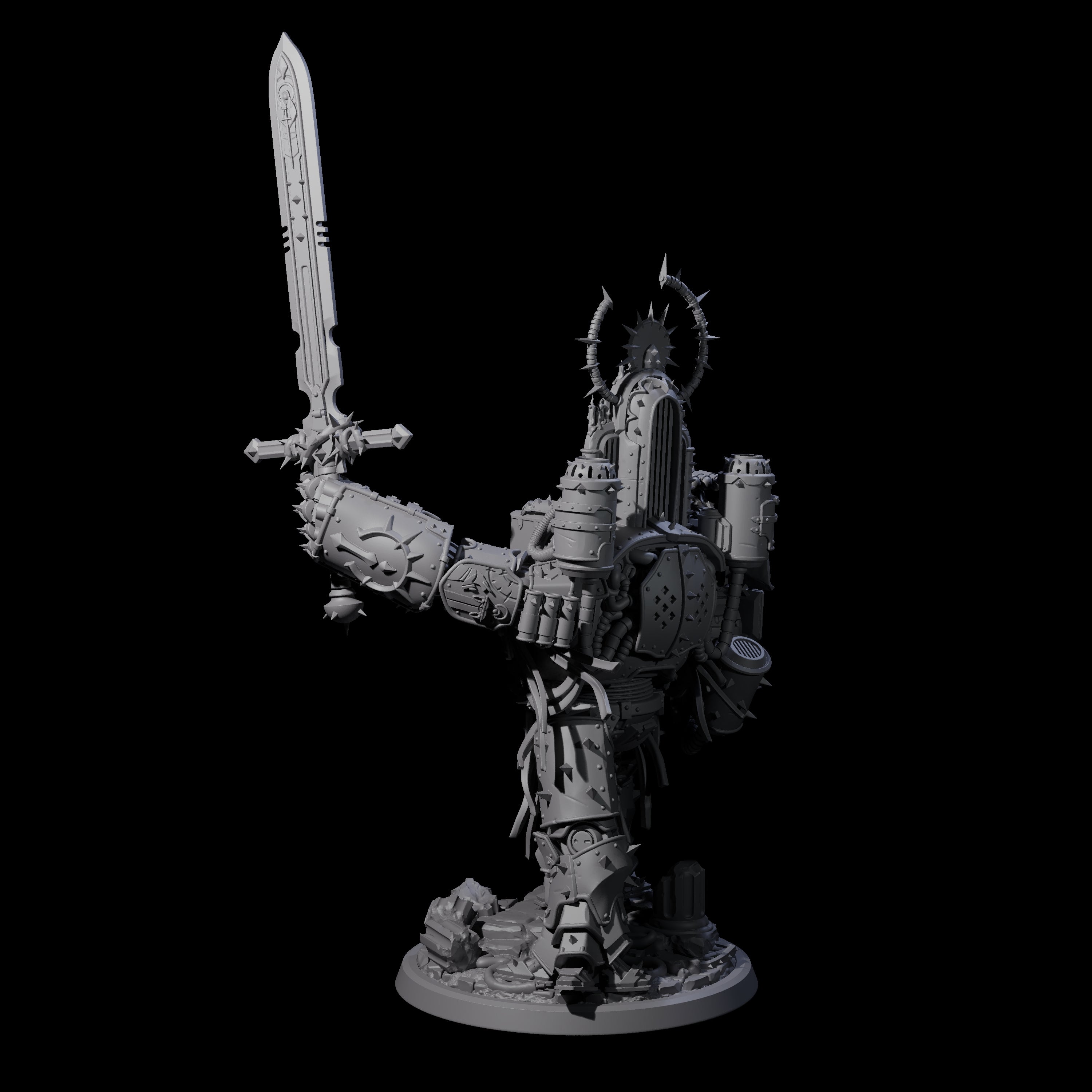 Prothletising Human Tech-Bishop Miniature for Dungeons and Dragons, Pathfinder or other TTRPGs