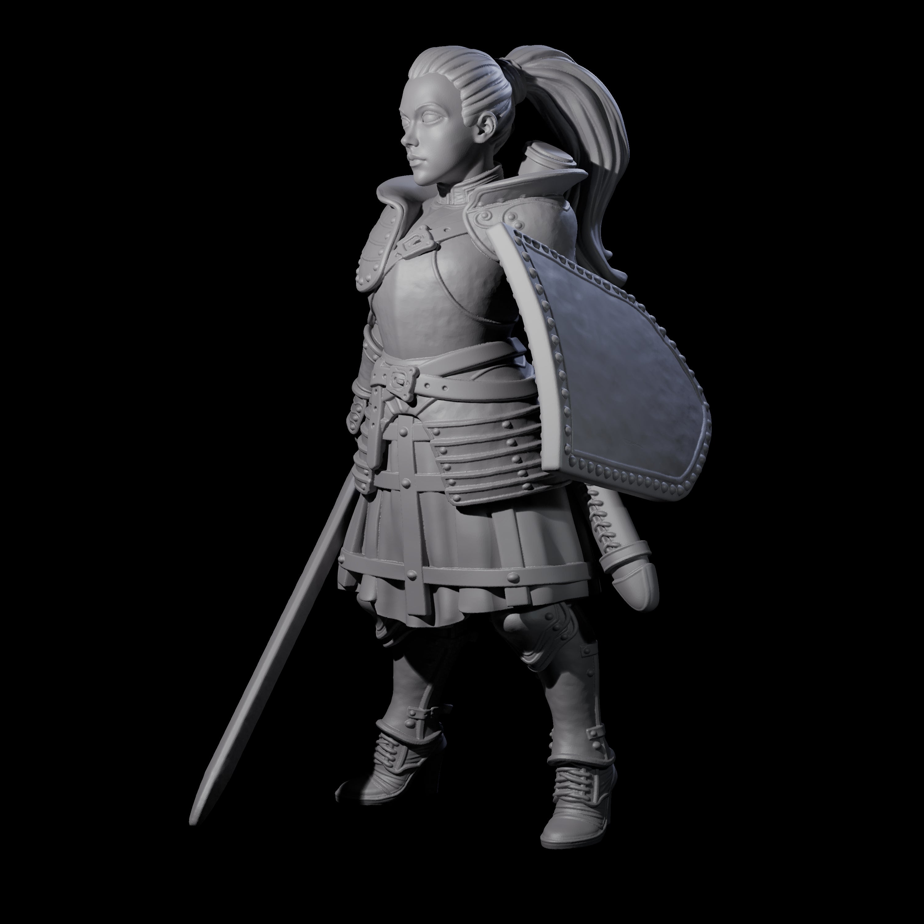 Proud Armoured Townsguard Miniature for Dungeons and Dragons, Pathfinder or other TTRPGs