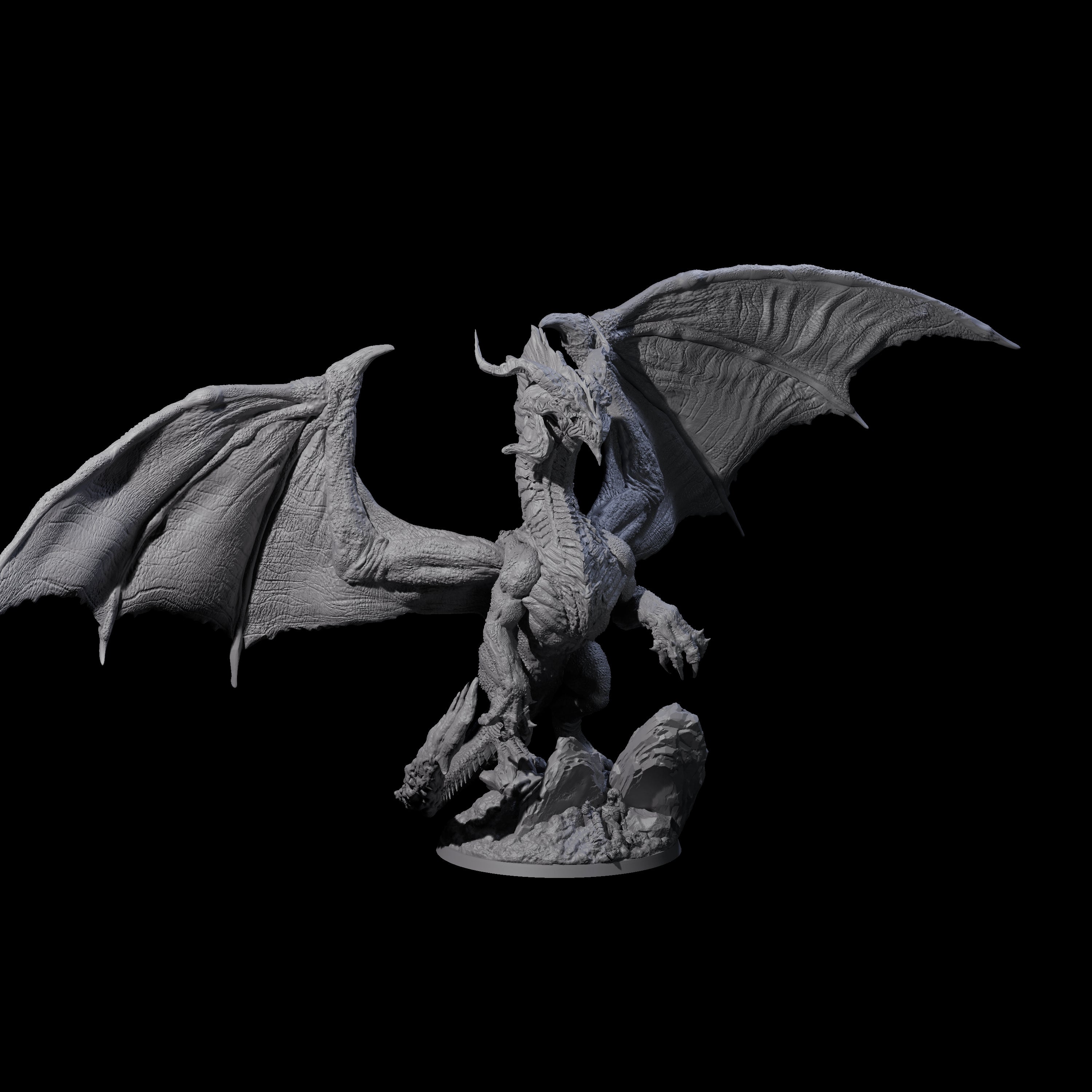 Proud Chromatic Dragon Miniature for Dungeons and Dragons, Pathfinder or other TTRPGs