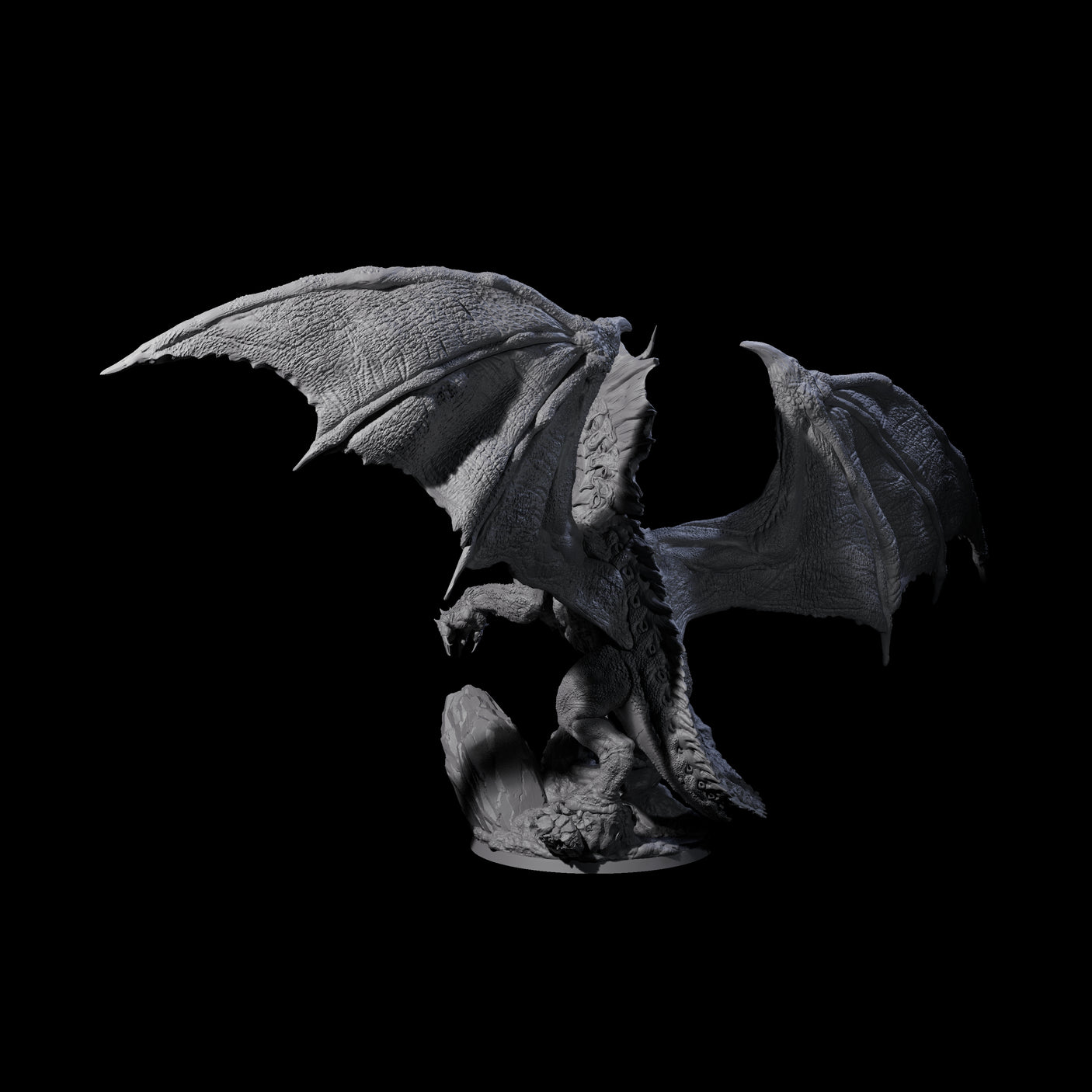Proud Chromatic Dragon Miniature for Dungeons and Dragons, Pathfinder or other TTRPGs