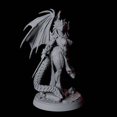 Proud Dragonborn Pin-up Miniature for Dungeons and Dragons, Pathfinder or other TTRPGs