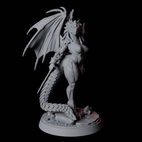 Proud Dragonborn Pin-up Miniature for Dungeons and Dragons, Pathfinder or other TTRPGs
