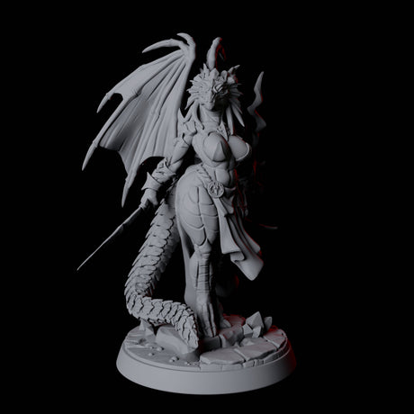 Proud Dragonborn Pin-up Miniature for Dungeons and Dragons, Pathfinder or other TTRPGs