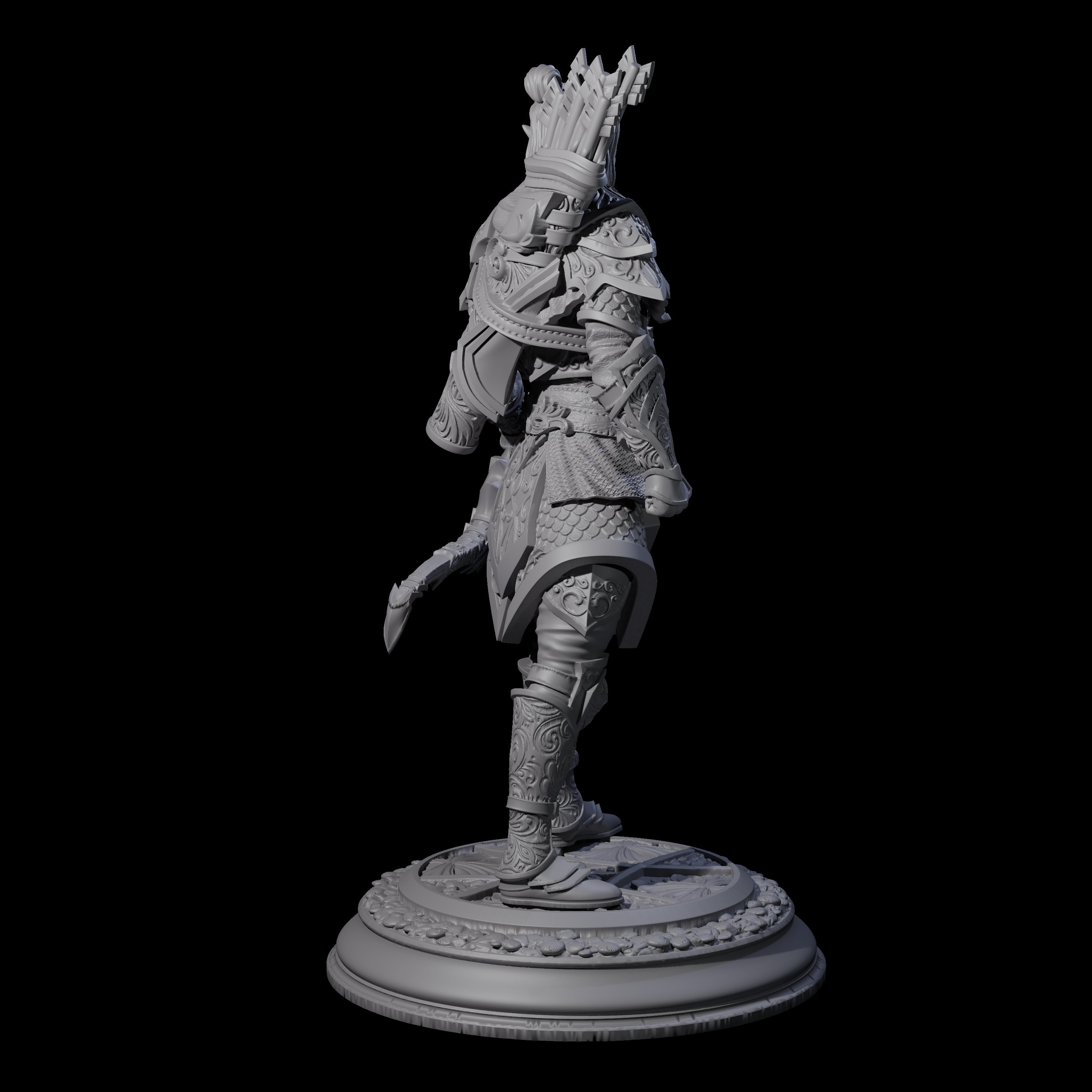 Proud Elf Hunter Miniature for Dungeons and Dragons, Pathfinder or other TTRPGs