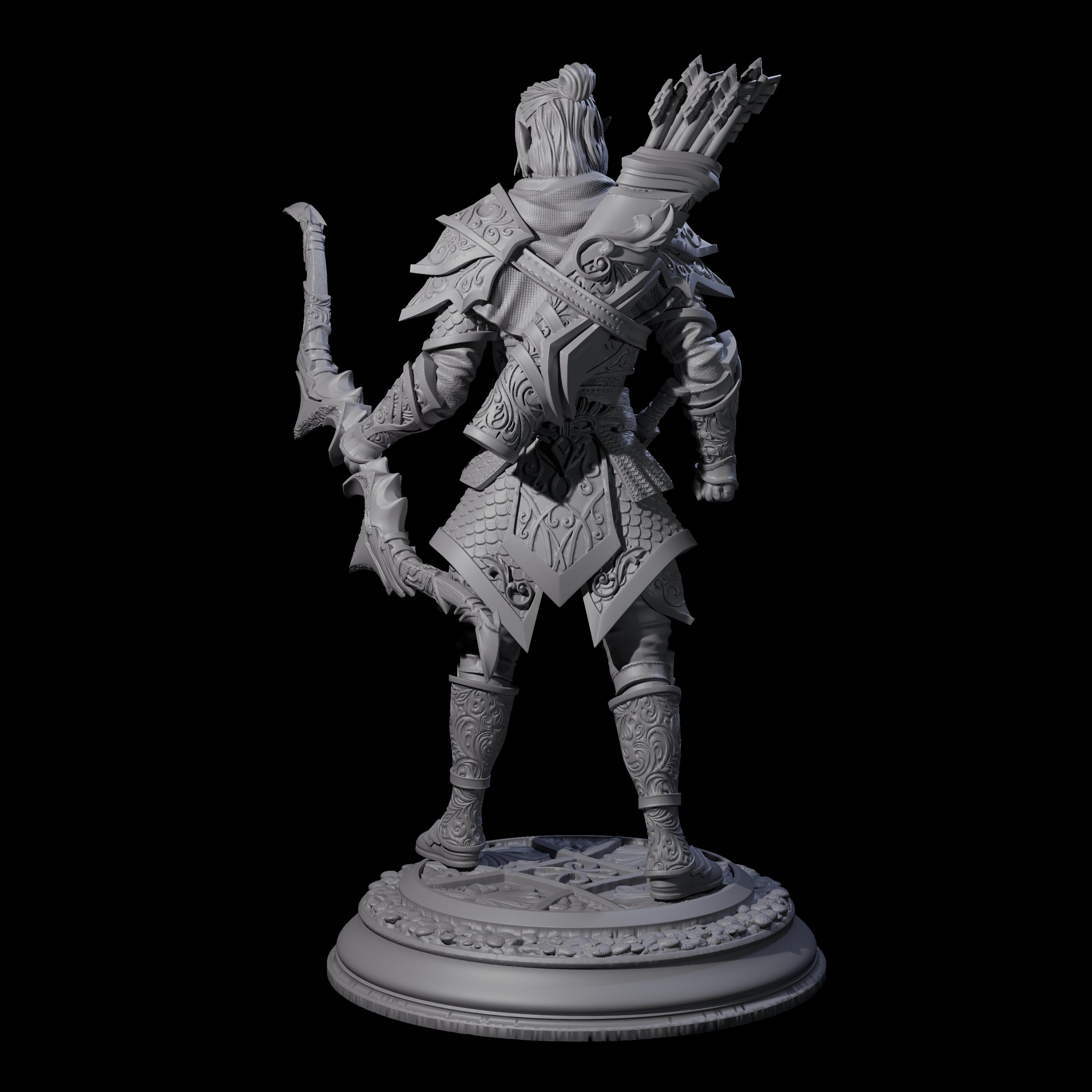 Proud Elf Hunter Miniature for Dungeons and Dragons, Pathfinder or other TTRPGs