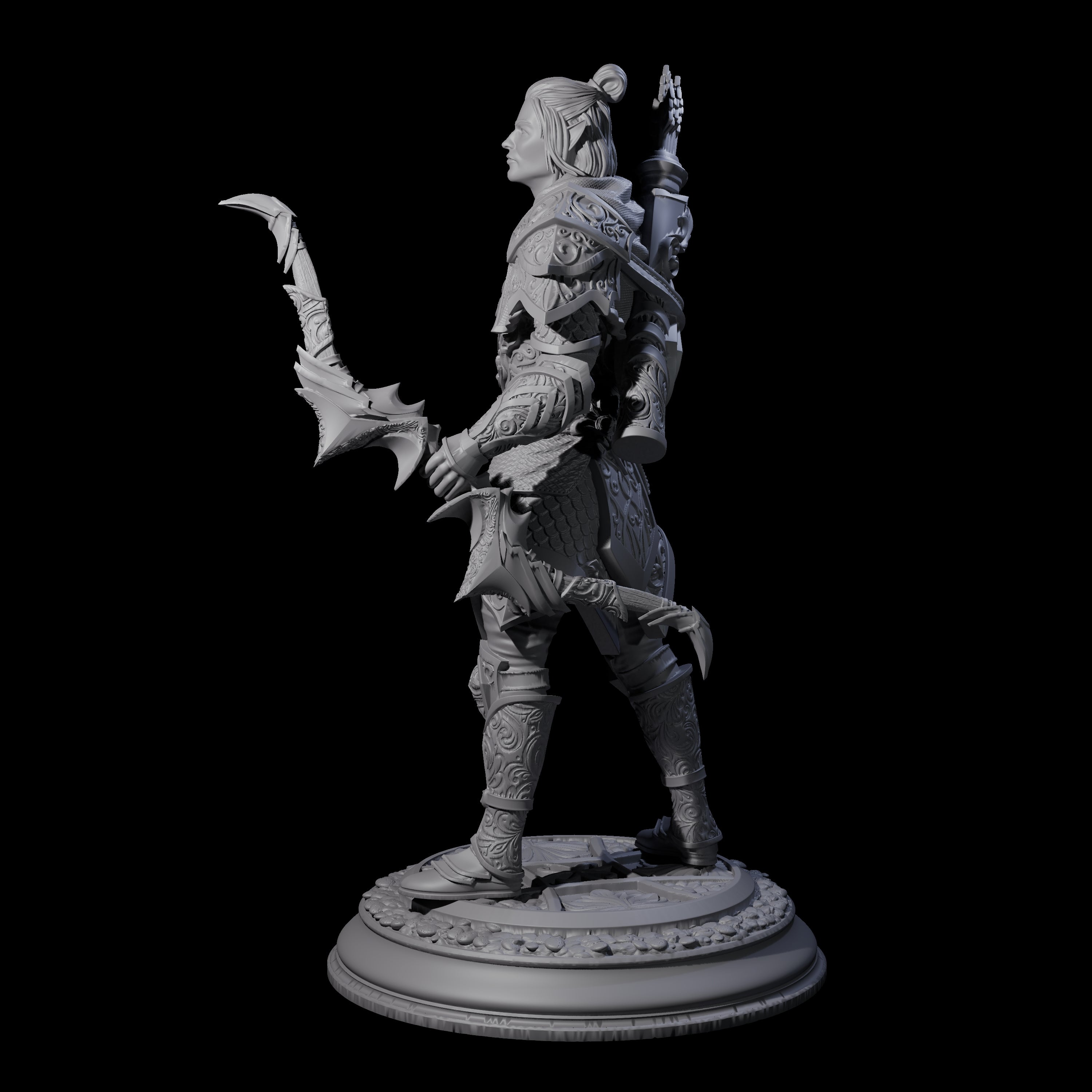 Proud Elf Hunter Miniature for Dungeons and Dragons, Pathfinder or other TTRPGs