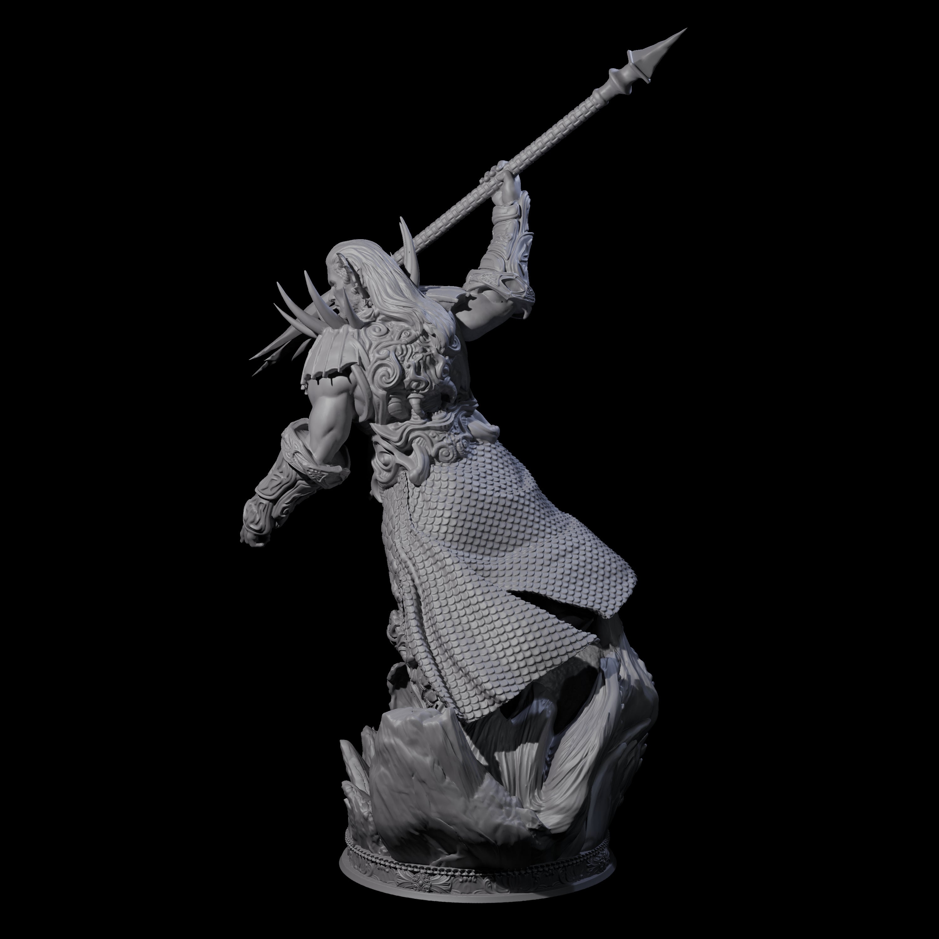 Proud Sea Elf Warrior Miniature for Dungeons and Dragons, Pathfinder or other TTRPGs