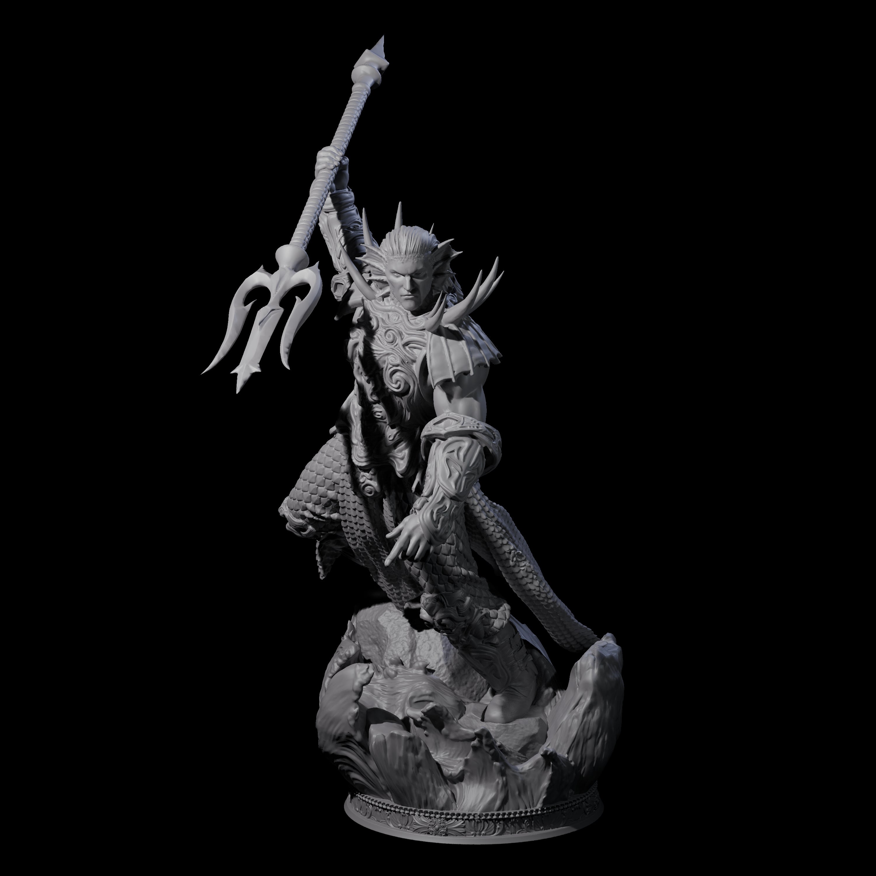 Proud Sea Elf Warrior Miniature for Dungeons and Dragons, Pathfinder or other TTRPGs