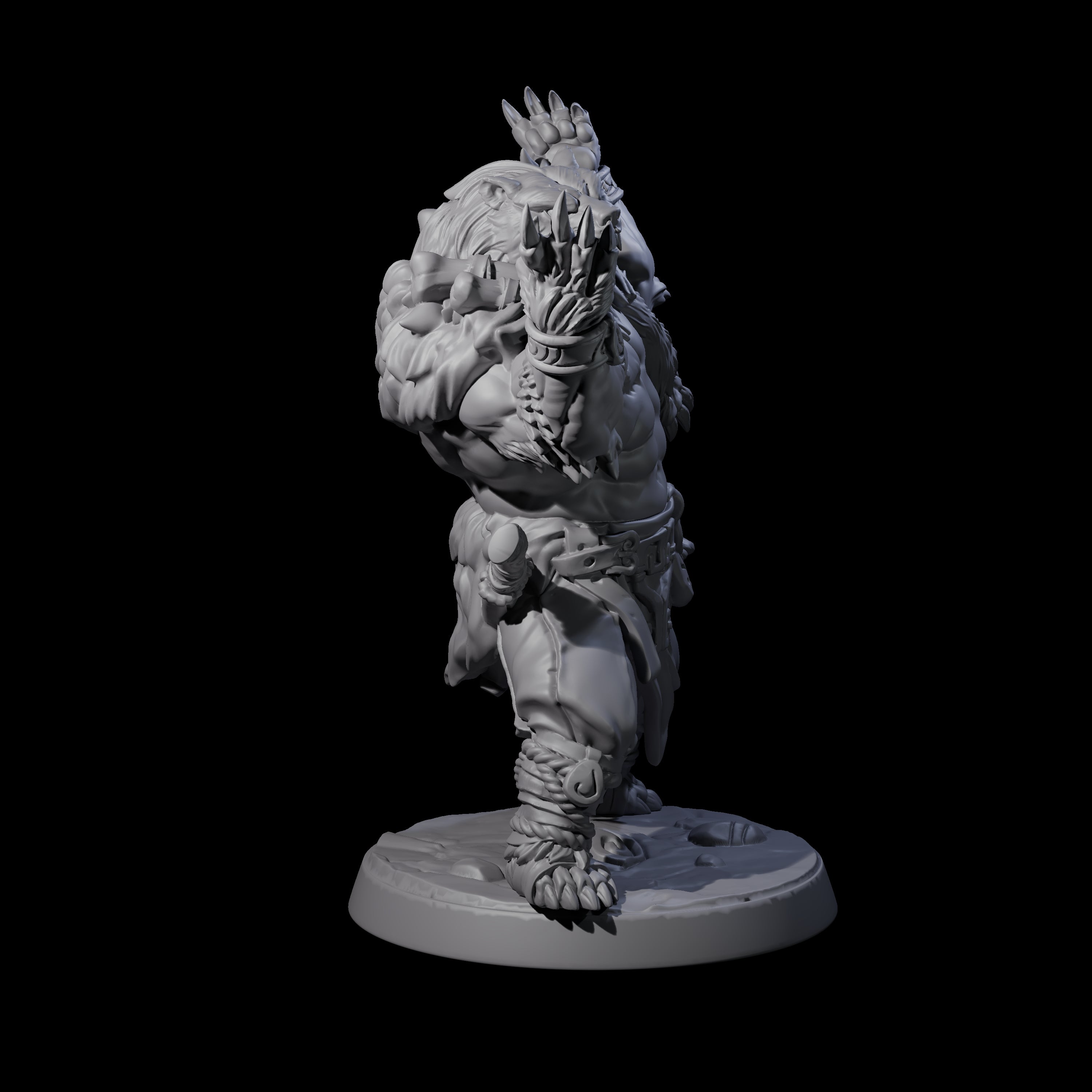 Proud Ursine Barbarian A Miniature for Dungeons and Dragons, Pathfinder or other TTRPGs