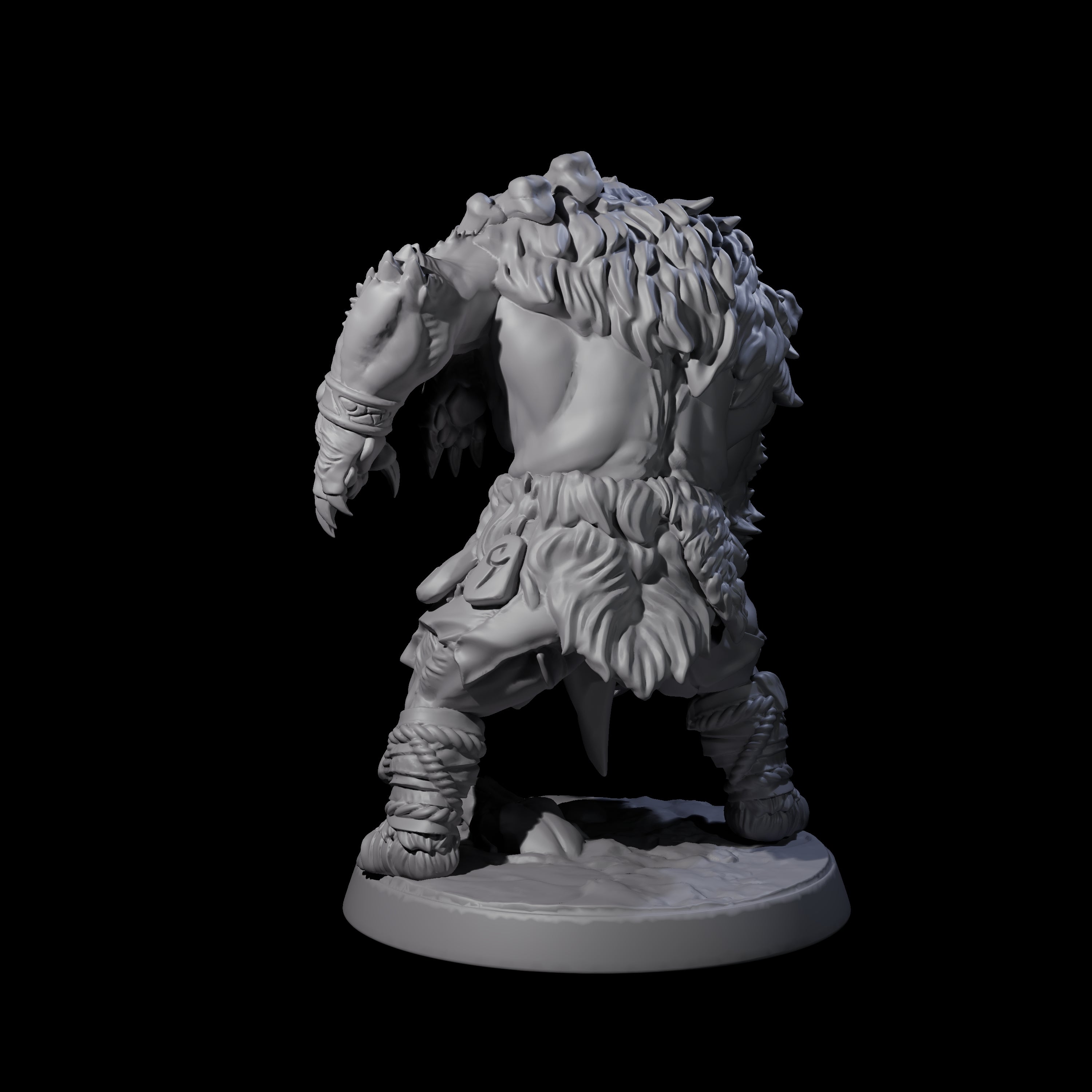 Proud Ursine Barbarian B Miniature for Dungeons and Dragons, Pathfinder or other TTRPGs