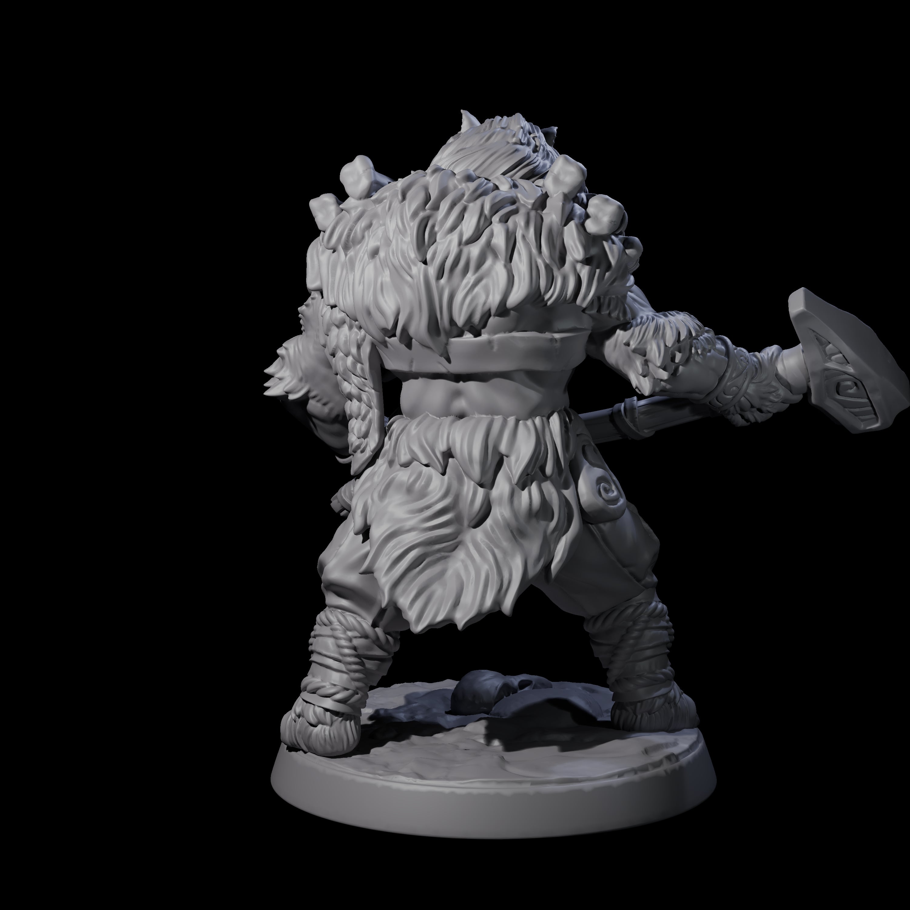 Proud Ursine Barbarian D Miniature for Dungeons and Dragons, Pathfinder or other TTRPGs