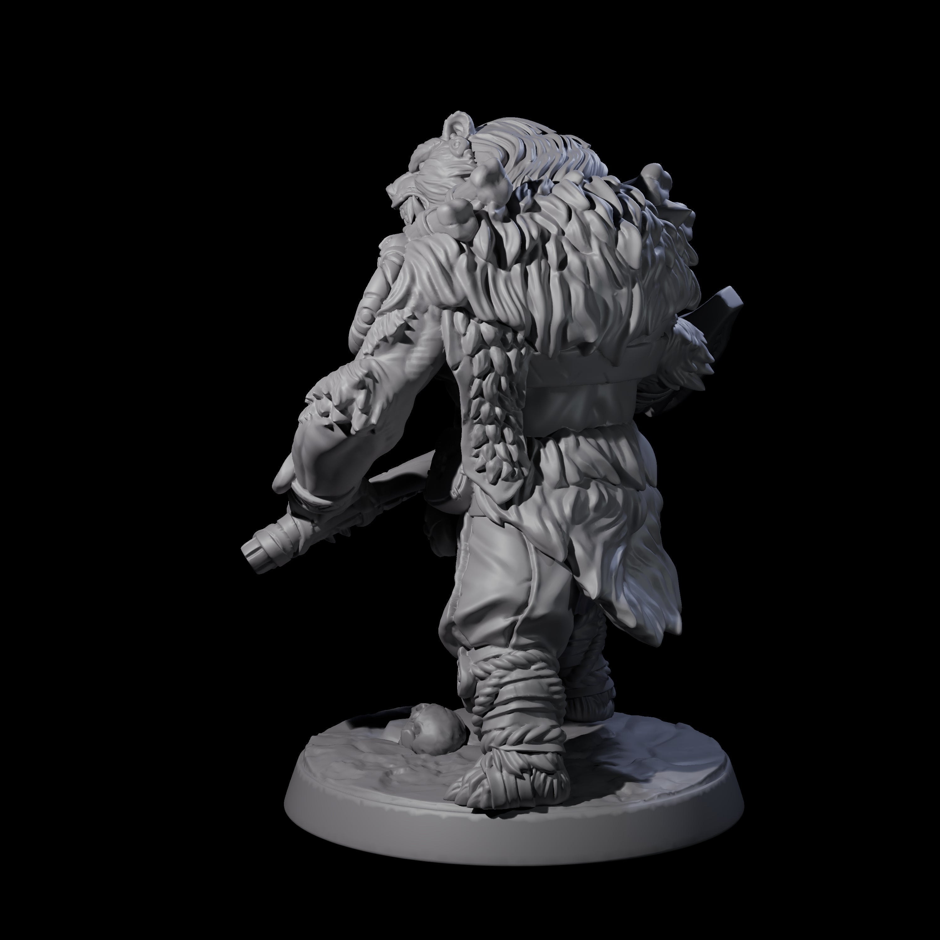 Proud Ursine Barbarian D Miniature for Dungeons and Dragons, Pathfinder or other TTRPGs