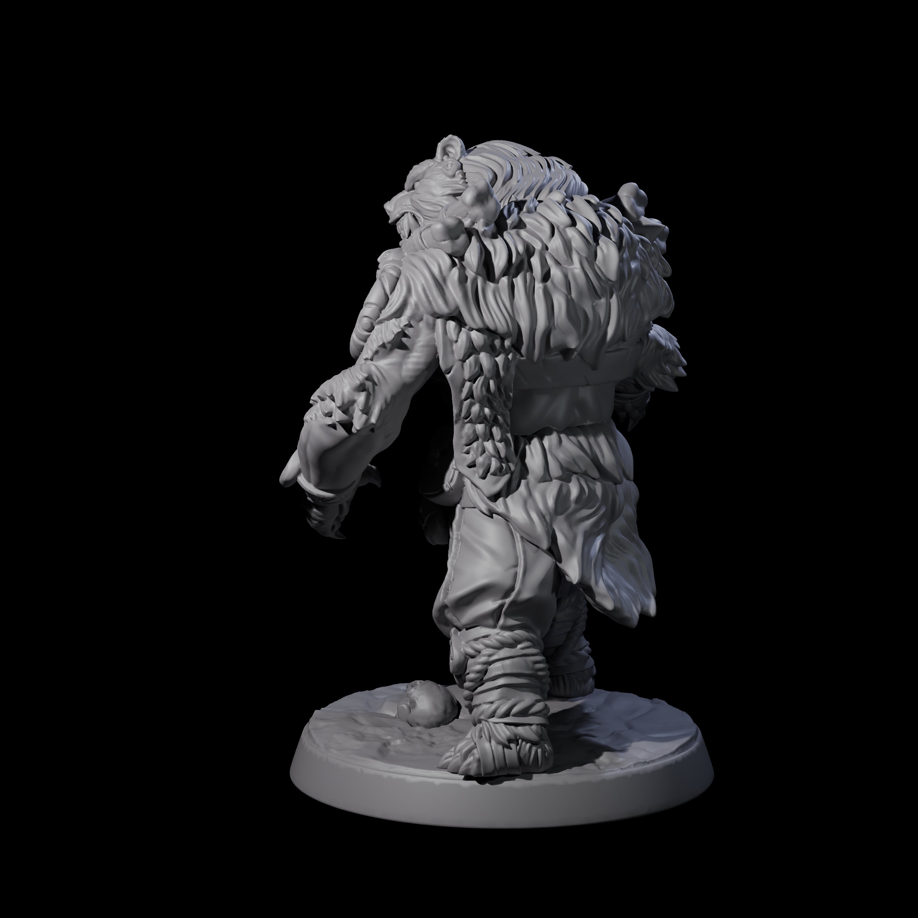 Proud Ursine Barbarian D Miniature for Dungeons and Dragons, Pathfinder or other TTRPGs