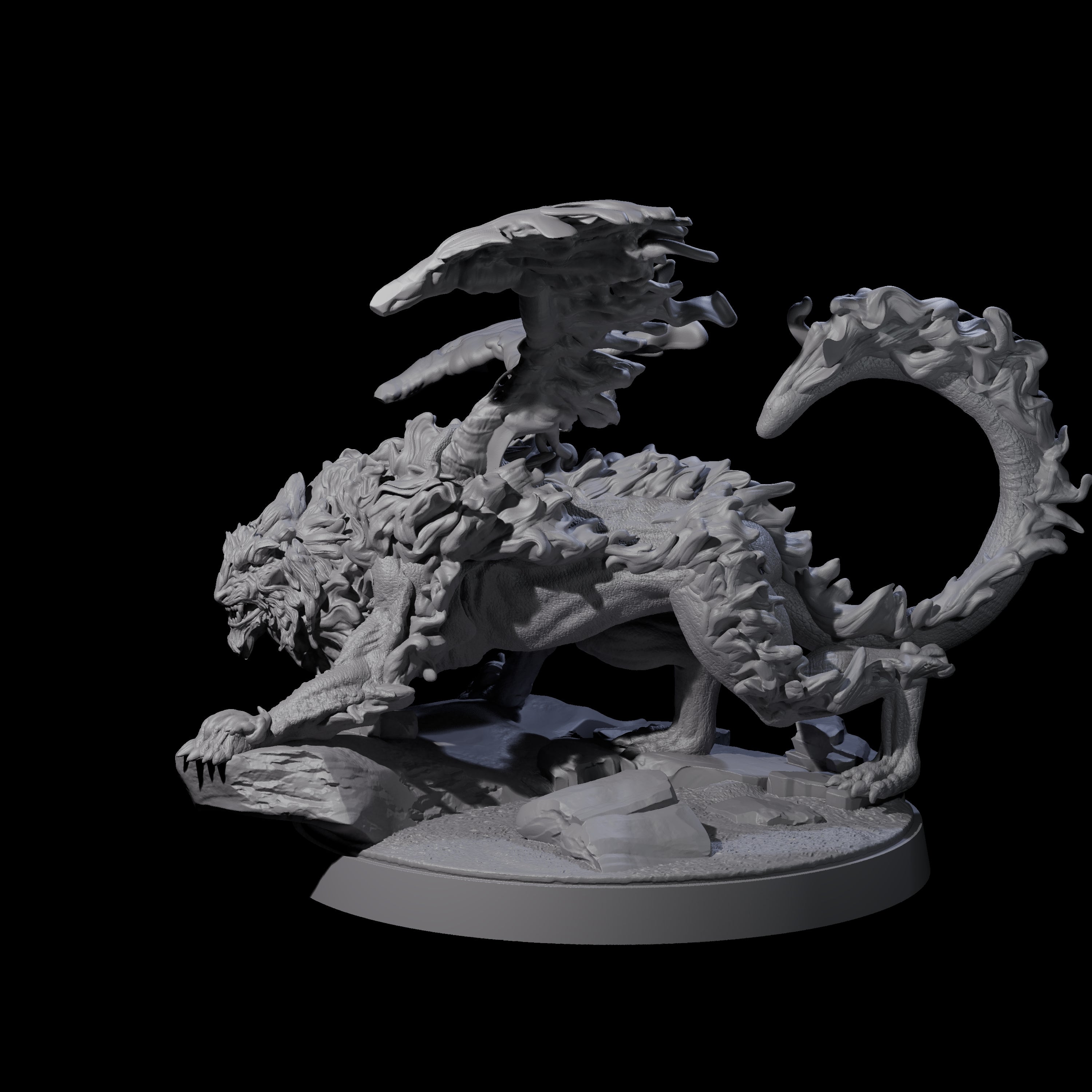 Prowling Grimalkin A Miniature for Dungeons and Dragons, Pathfinder or other TTRPGs