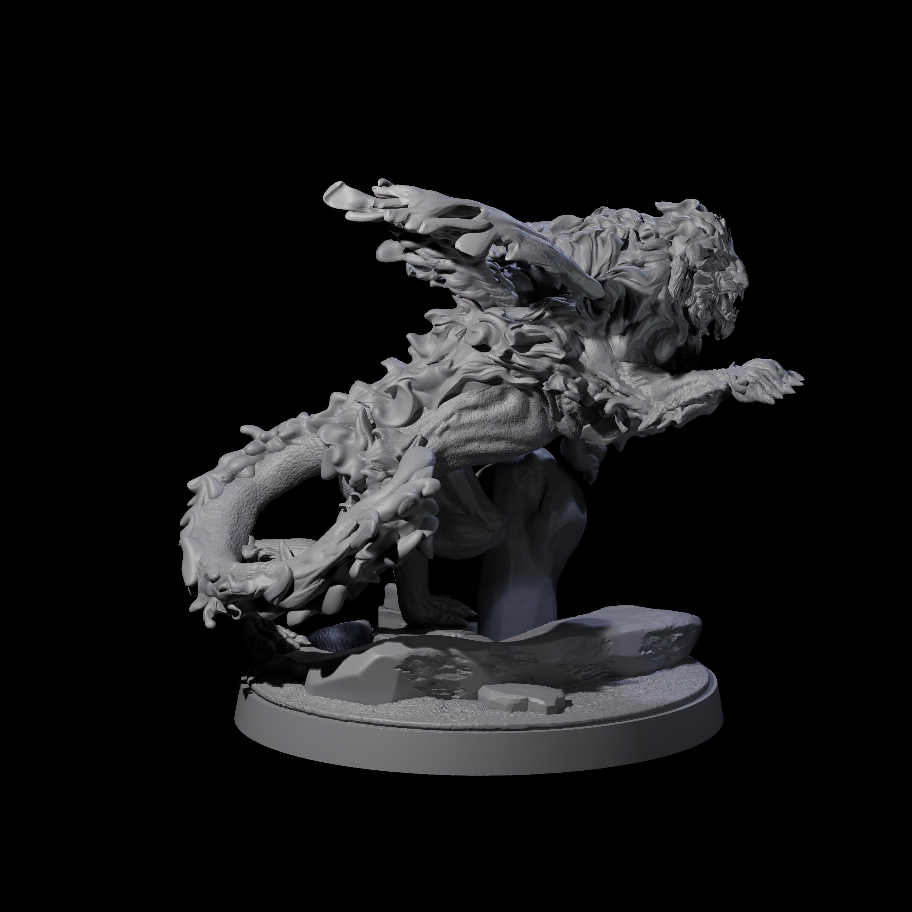 Prowling Grimalkin B Miniature for Dungeons and Dragons, Pathfinder or other TTRPGs