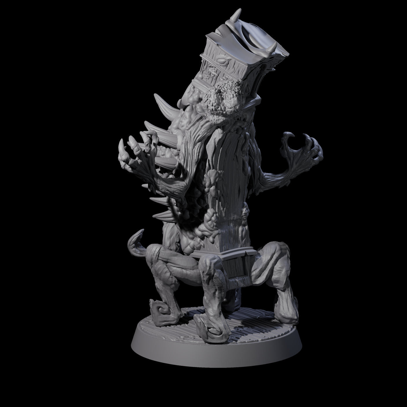 Pulsing Grandfather Clock Mimic Miniature for Dungeons and Dragons, Pathfinder or other TTRPGs