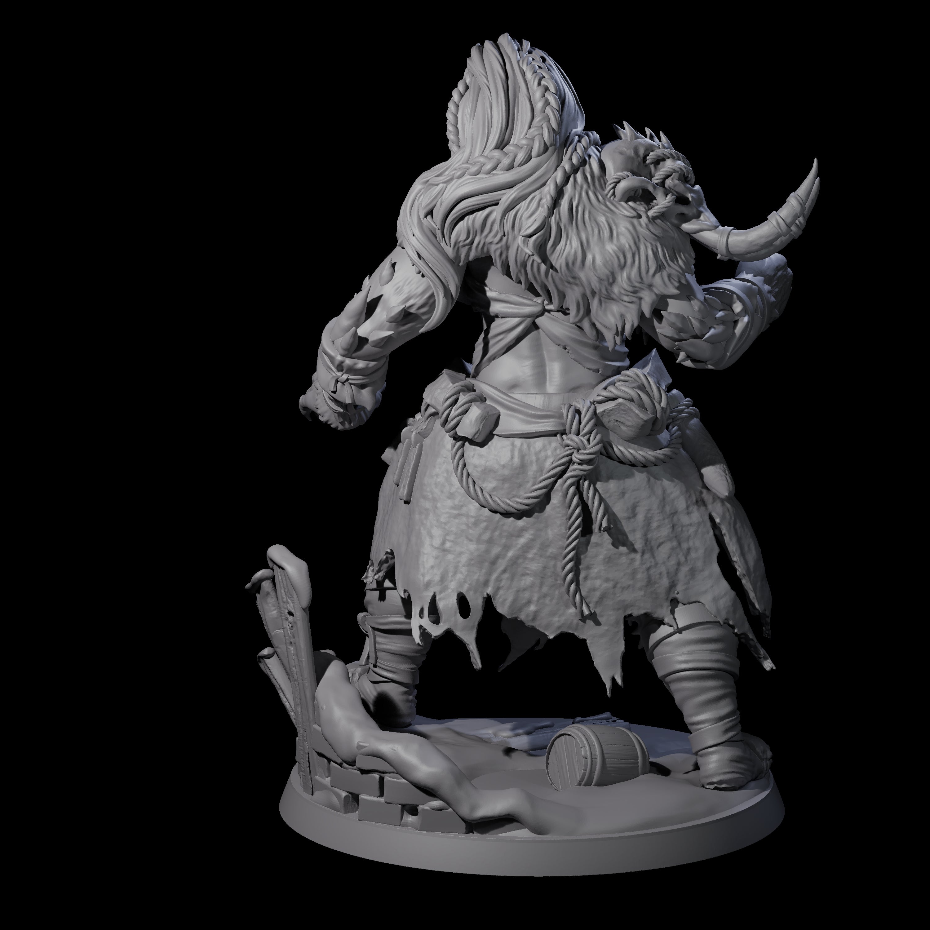 Punching Frost Giant Miniature for Dungeons and Dragons, Pathfinder or other TTRPGs