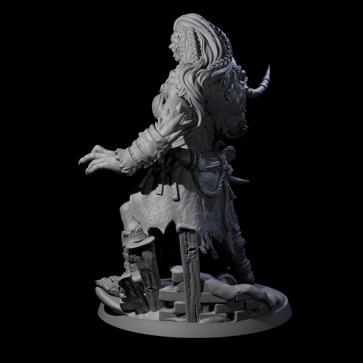 Punching Frost Giant Miniature for Dungeons and Dragons, Pathfinder or other TTRPGs