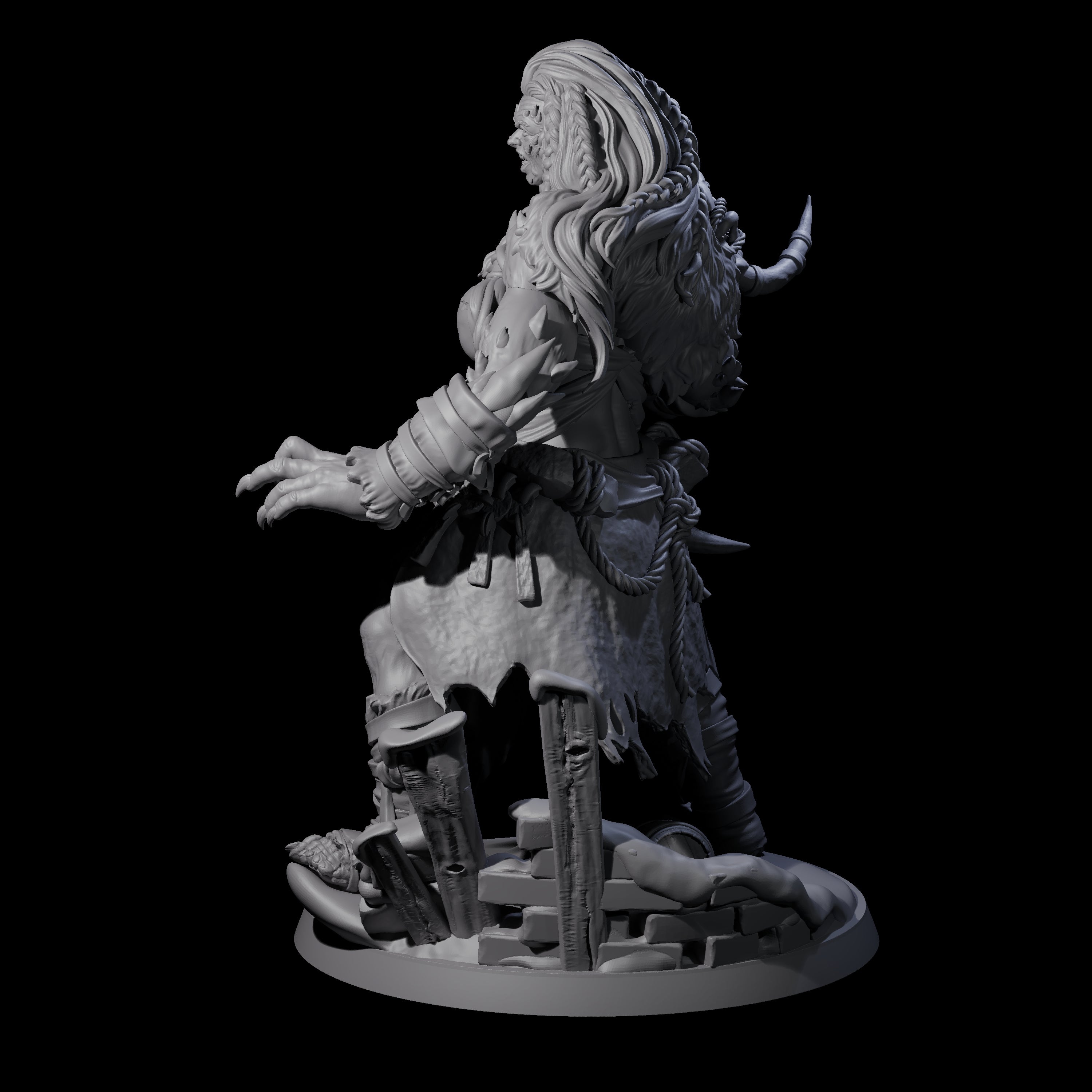 Punching Frost Giant Miniature for Dungeons and Dragons, Pathfinder or other TTRPGs
