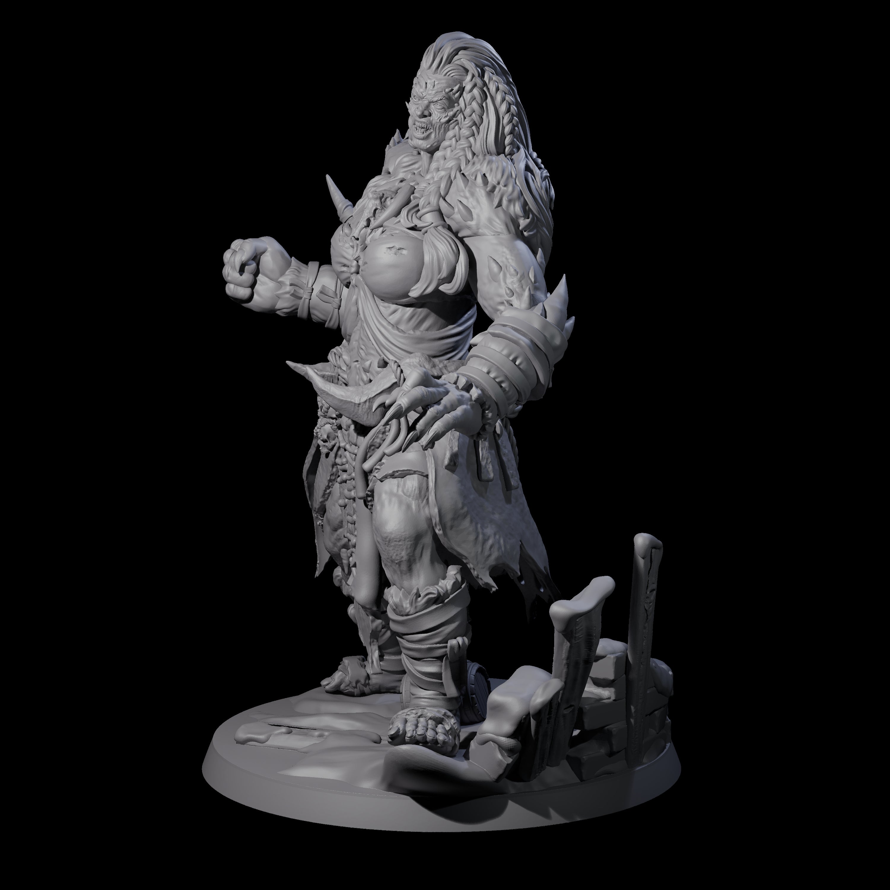 Punching Frost Giant Miniature for Dungeons and Dragons, Pathfinder or other TTRPGs