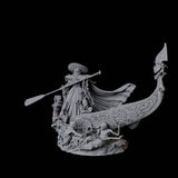 Punting Gondolier of the River Styx A Miniature for Dungeons and Dragons, Pathfinder or other TTRPGs