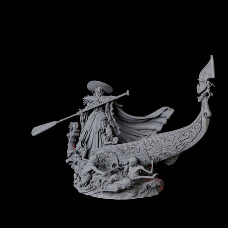 Punting Gondolier of the River Styx A Miniature for Dungeons and Dragons, Pathfinder or other TTRPGs