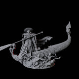 Punting Gondolier of the River Styx A Miniature for Dungeons and Dragons, Pathfinder or other TTRPGs