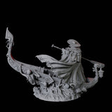 Punting Gondolier of the River Styx A Miniature for Dungeons and Dragons, Pathfinder or other TTRPGs