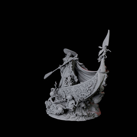 Punting Gondolier of the River Styx A Miniature for Dungeons and Dragons, Pathfinder or other TTRPGs