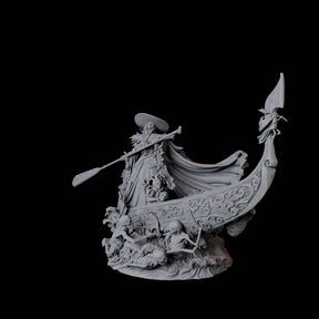 Punting Gondolier of the River Styx A Miniature for Dungeons and Dragons, Pathfinder or other TTRPGs