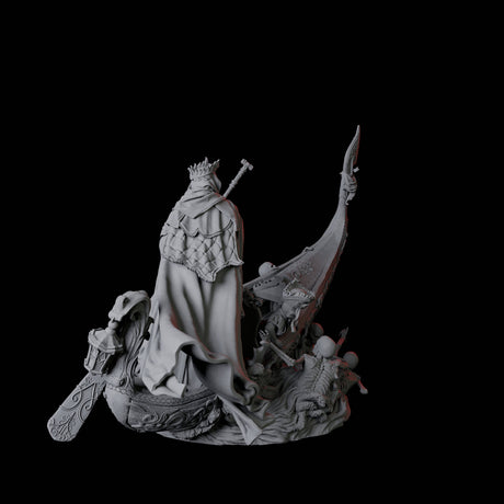 Punting Gondolier of the River Styx B Miniature for Dungeons and Dragons, Pathfinder or other TTRPGs