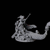 Punting Gondolier of the River Styx C Miniature for Dungeons and Dragons, Pathfinder or other TTRPGs