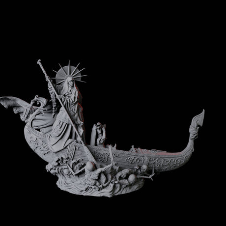 Punting Gondolier of the River Styx D Miniature for Dungeons and Dragons, Pathfinder or other TTRPGs